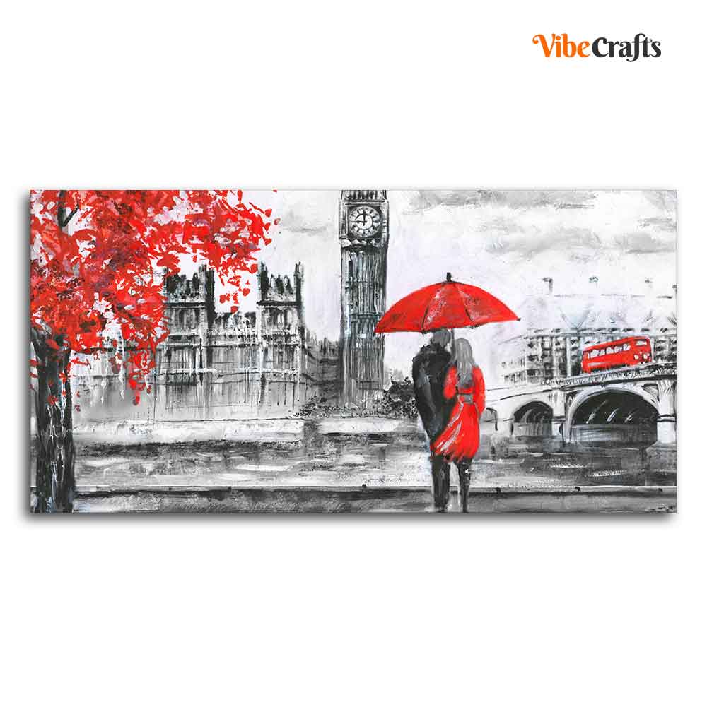 Beautiful Scenery of Couple Dating Canvas Wall Painting