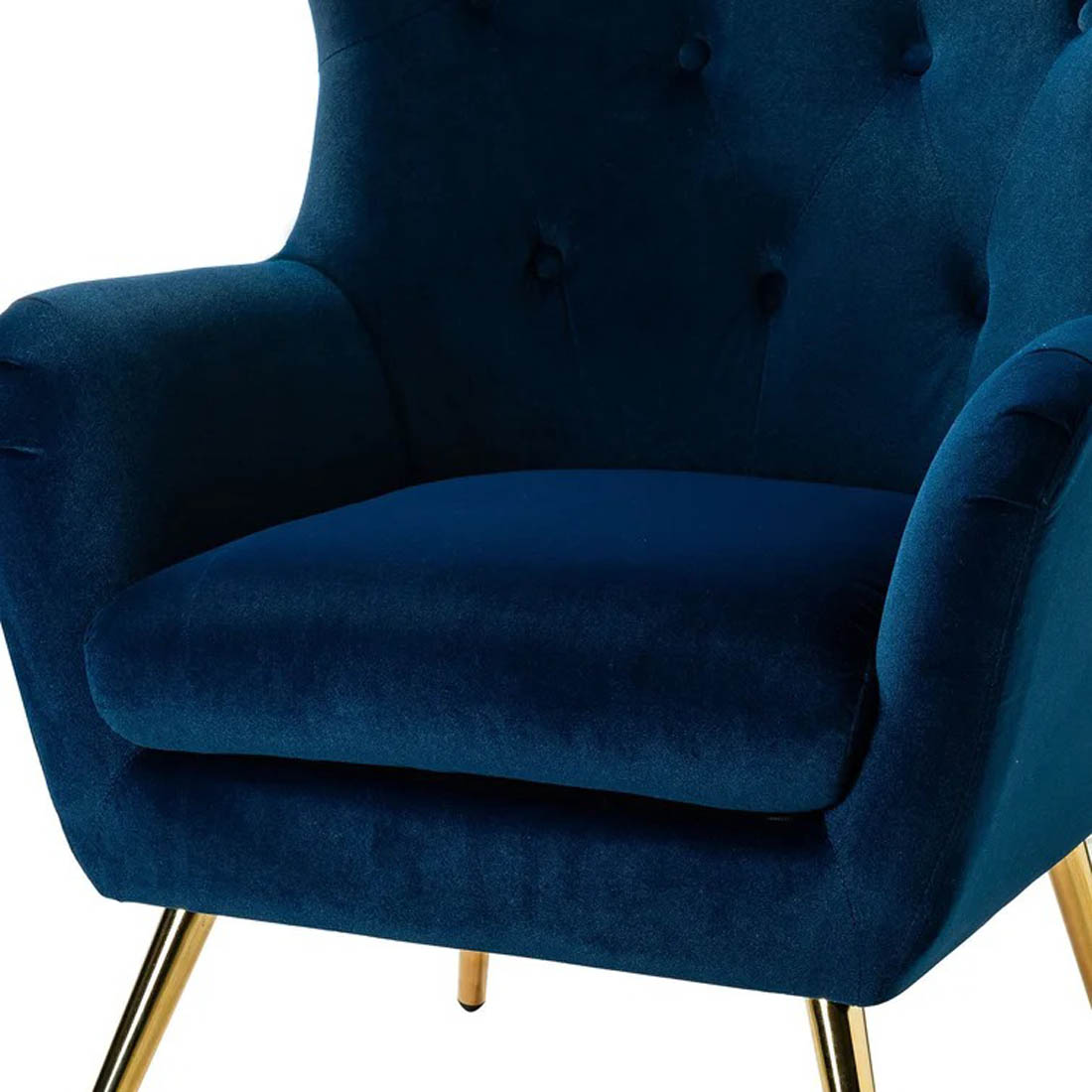 Royal Blue Comfortable Tufted Velvet Sofa Lounge Chair