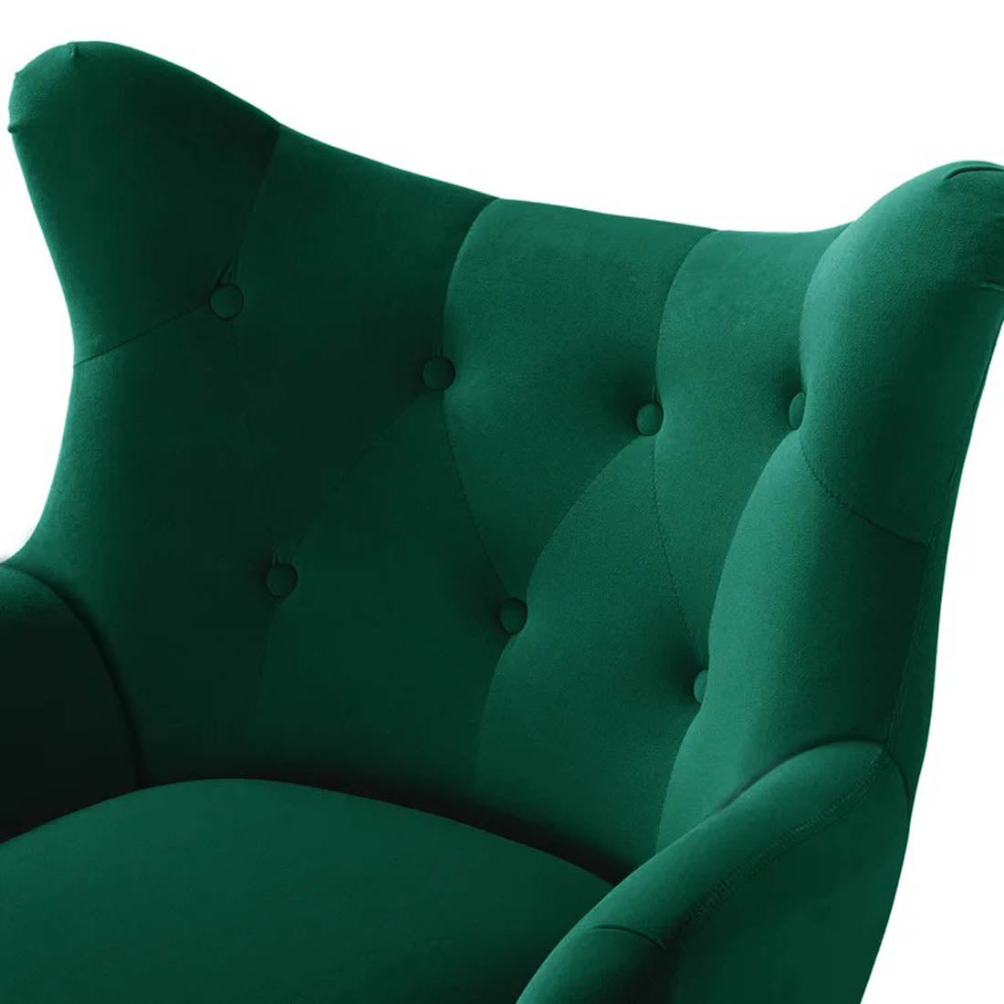 Royal Green Comfortable Tufted Velvet Sofa Lounge Chair