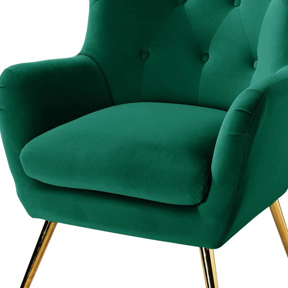 Royal Green Comfortable Tufted Velvet Sofa Lounge Chair