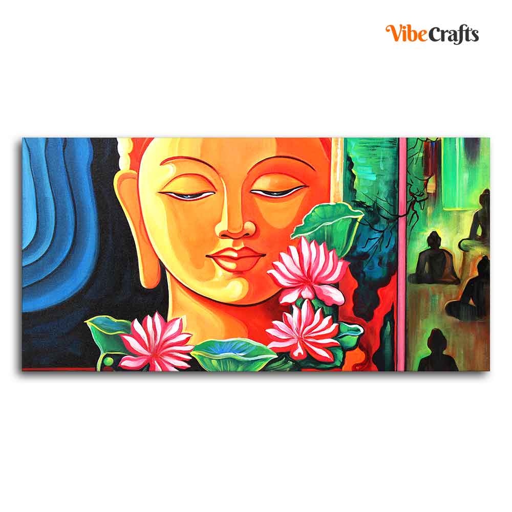 Spiritual Gautam Buddha Wall Painting