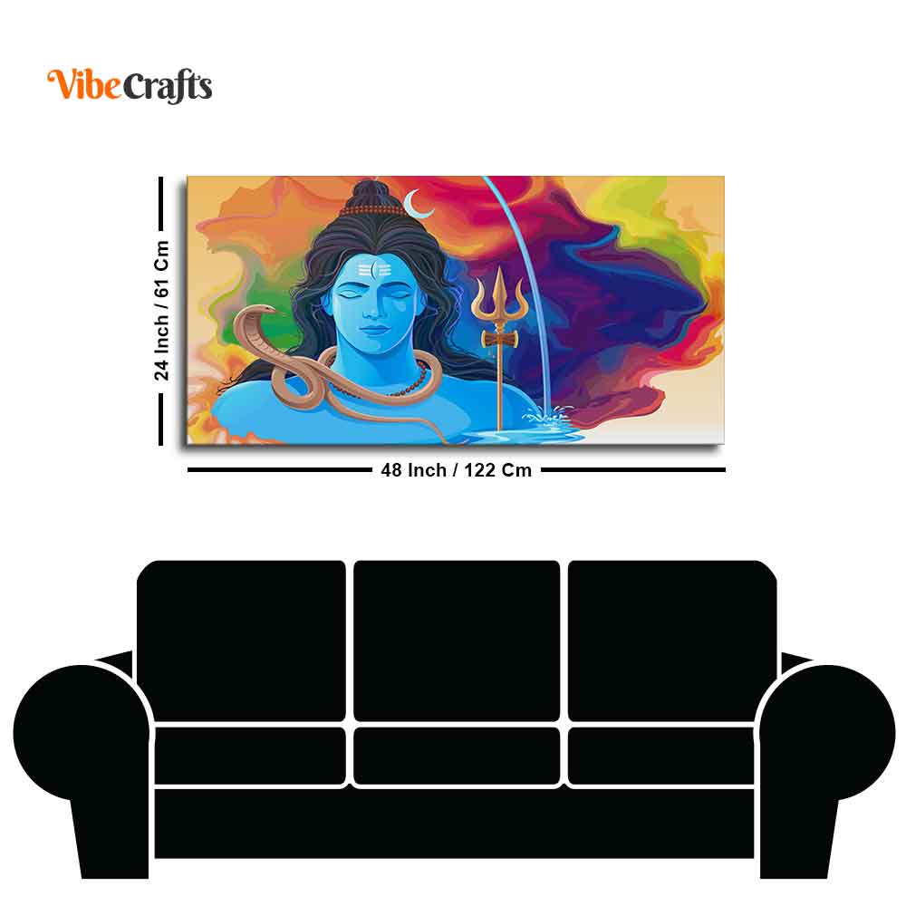 The God of Destruction Lord Shiva Wall Painting