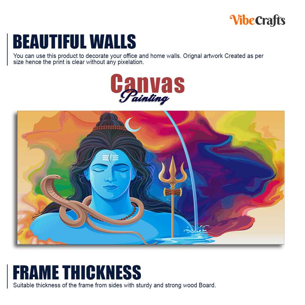 The God of Destruction Lord Shiva Wall Painting