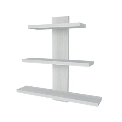 Timber Artistic Multipurpose Stand with Storage Shelves with White Finish