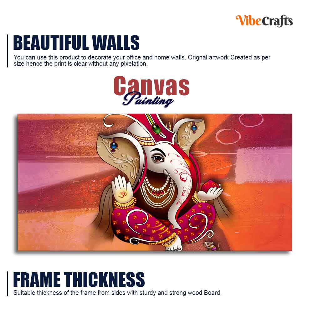 Traditional Lord Ganesh Canvas Wall Painting