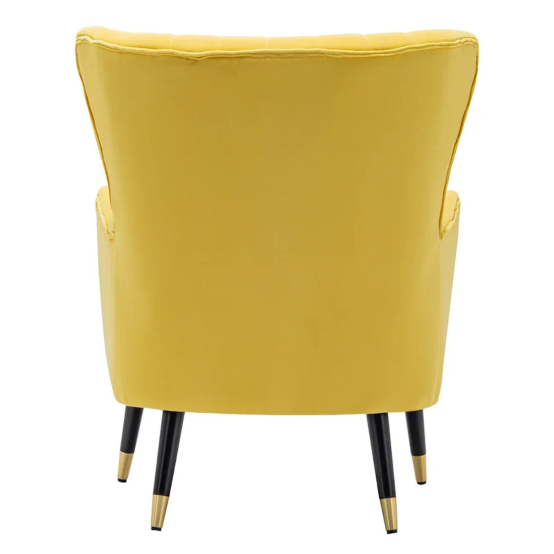 Yellow Color Tufted Accent Chair with Cushion